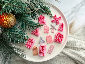 Christmas Shape Collection Christmas Village |Polymer Clay Cutter • Fondant Cutter • Cookie Cutter